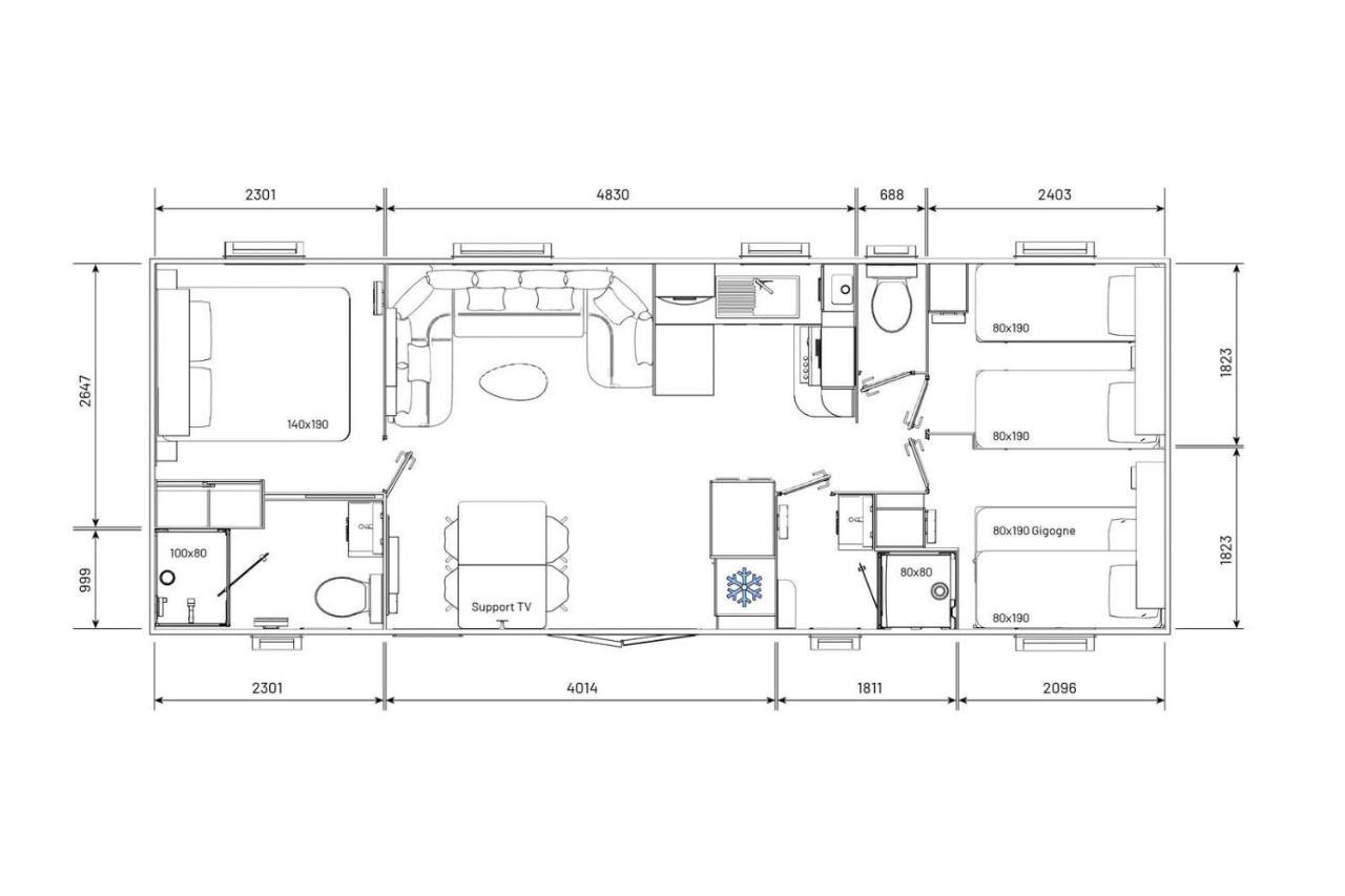 Mobil Home Neuf 6/8 Pers Biville-sur-Mer Eksteriør billede